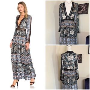 NWT Juliet Maxi Dress by For Love & Lemons Size S, built-in bodysuit